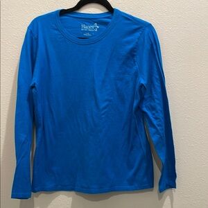 Hanes Women's Long Sleeve Tee - Blue